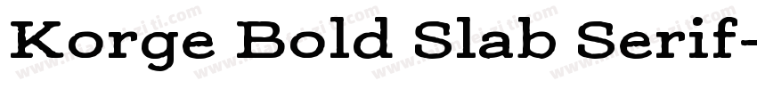 Korge Bold Slab Serif字体转换